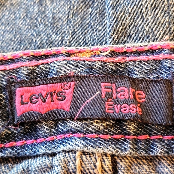 Levis Flare medium wash girl's denim jeans - Picture 3 of 9